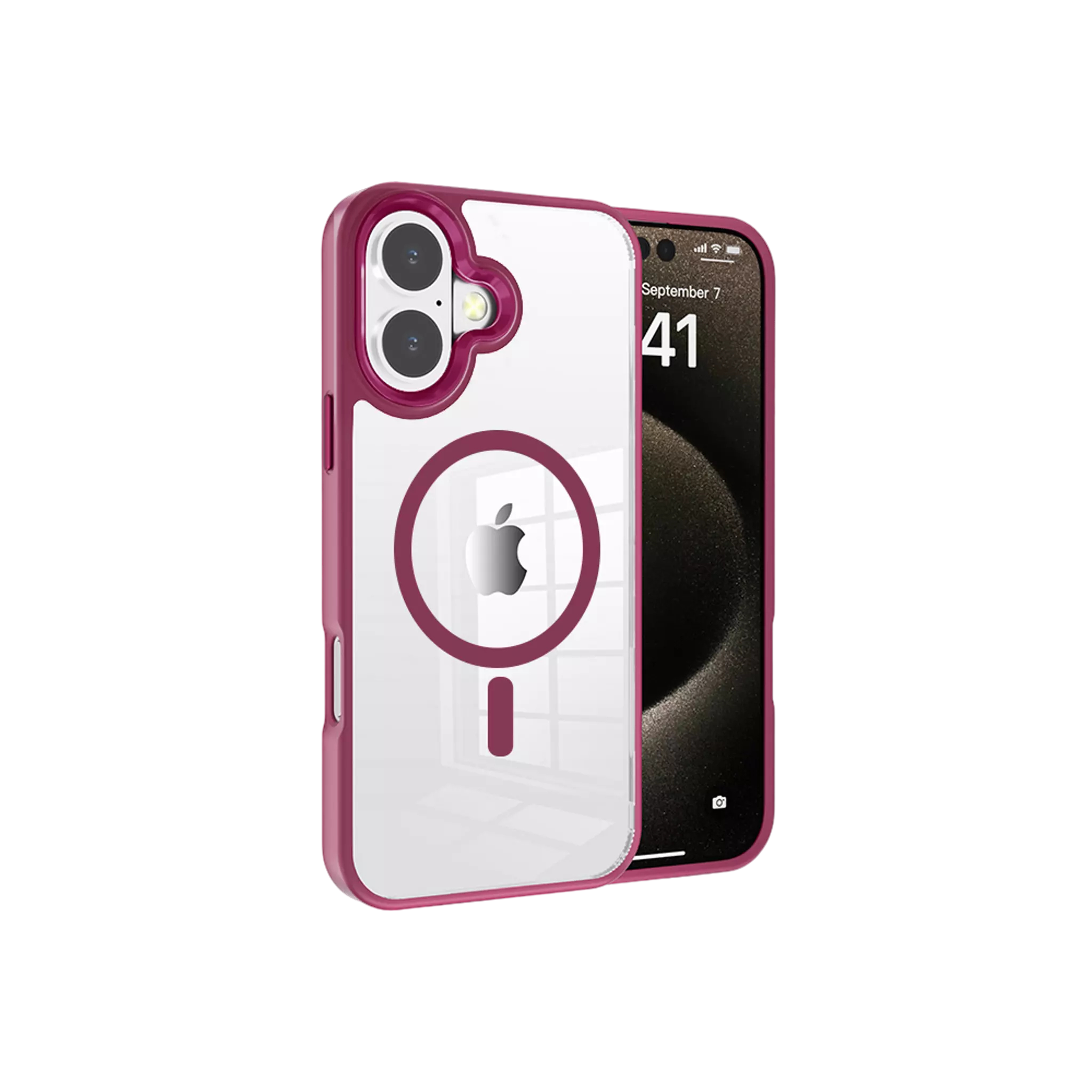 Coque hybride MagSafe transparente pour iPhone 16 Plus Coque hybride MagSafe transparente pour iPhone 16 Plus